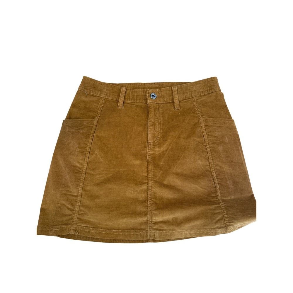 Y2K Kuhl Corduroy Skirt Size 6 Bronze Brown A Line Mini Casual